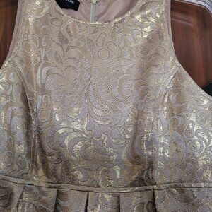 Jones of New York high waisted gold dress size 6